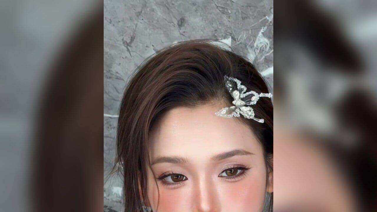 Kiểu tóc Tóc cột trễ mái Trung 7-3