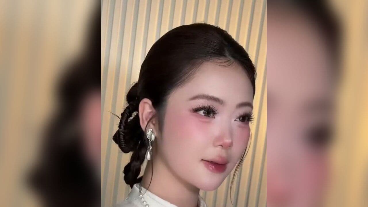 Kiểu tóc Búi trễ phong cách Á đông