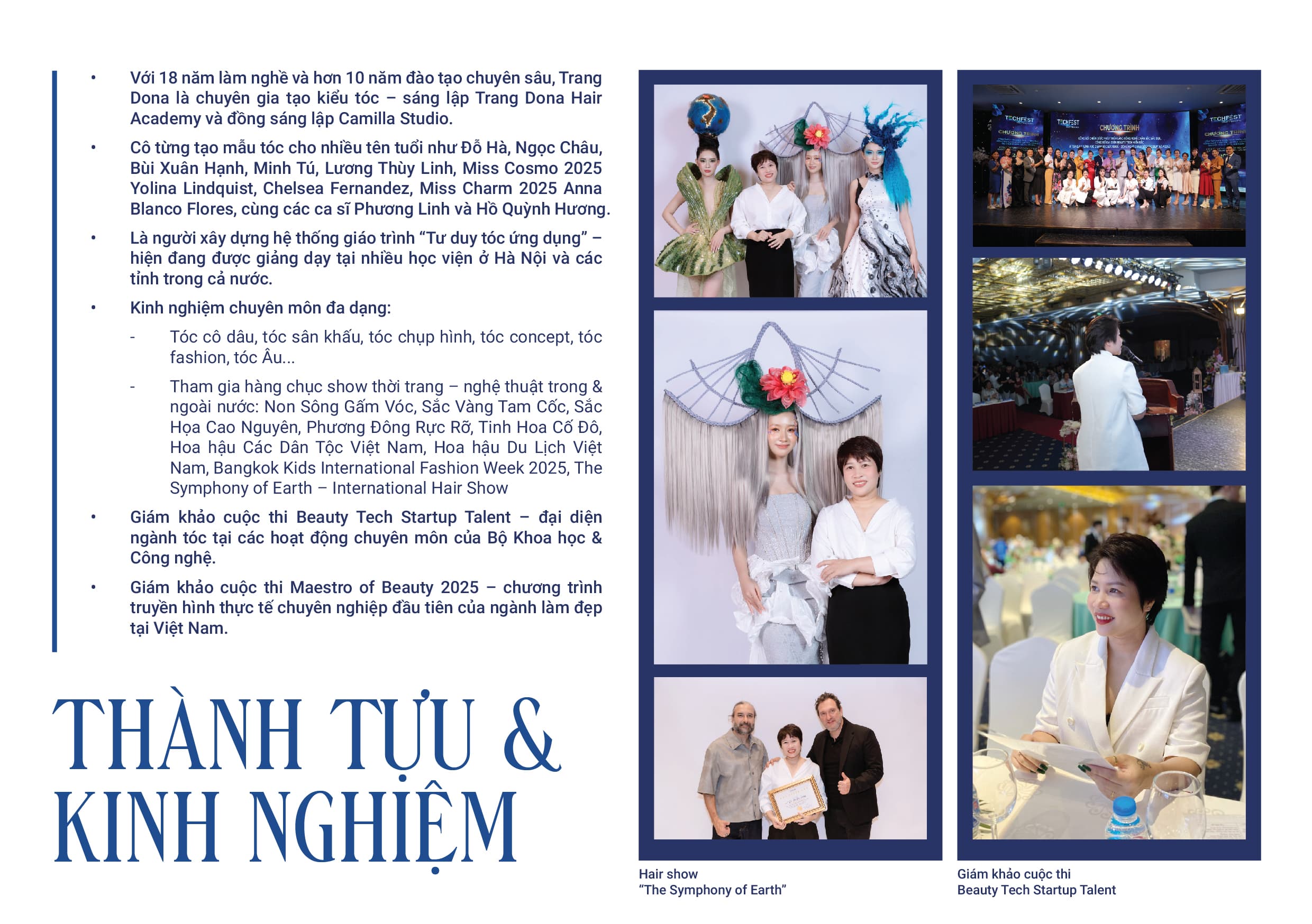 Thành tựu & kinh nghiệm Trang Dona